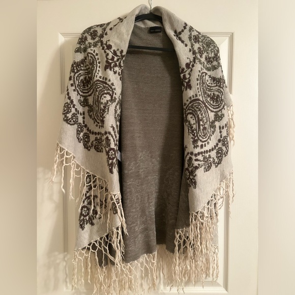 Coco + Carmen Sweaters - Coco + Carmen Fall/winter Shawl with fringe